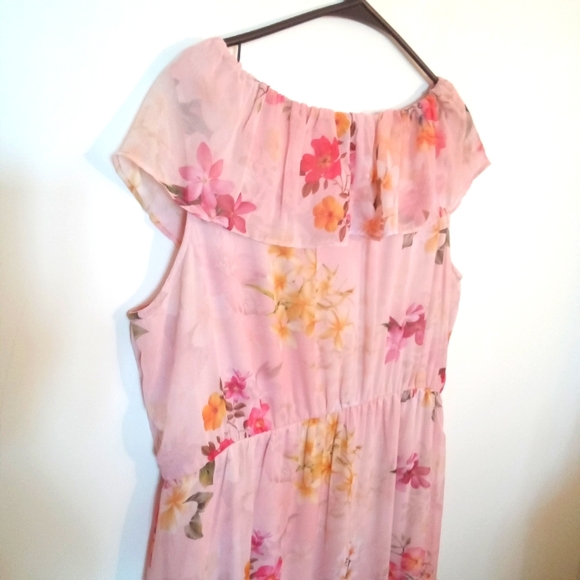 Sassafras Apricot Floral Midi Dress - Picture 6 of 10